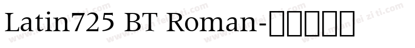 Latin725 BT Roman字体转换